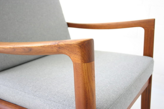 Image 1 of Ole Wanscher voor France & Son, "Senator" Mid Century Deense Teak Lounge Chair, nieuwe kussens, nieuwe hoes