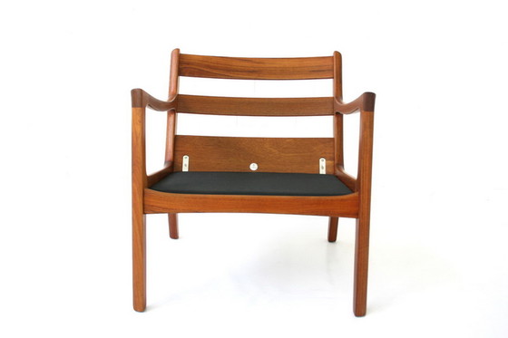 Image 1 of Ole Wanscher voor France & Son, "Senator" Mid Century Deense Teak Lounge Chair, nieuwe kussens, nieuwe hoes