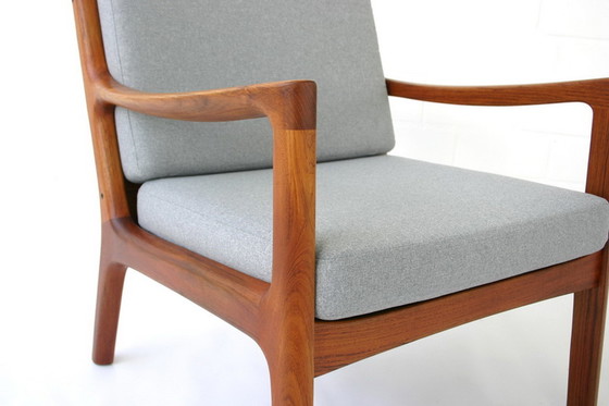 Image 1 of Ole Wanscher voor France & Son, "Senator" Mid Century Deense Teak Lounge Chair, nieuwe kussens, nieuwe hoes