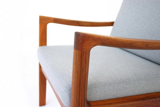 Image 1 of Ole Wanscher voor France & Son, "Senator" Mid Century Deense Teak Lounge Chair, nieuwe kussens, nieuwe hoes