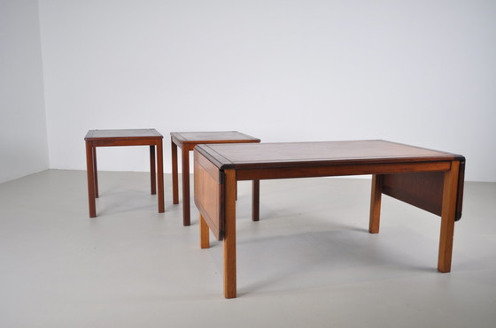 Image 1 of Vintage NN Salon/koffietafel +2 bijpassende bijzettafels.