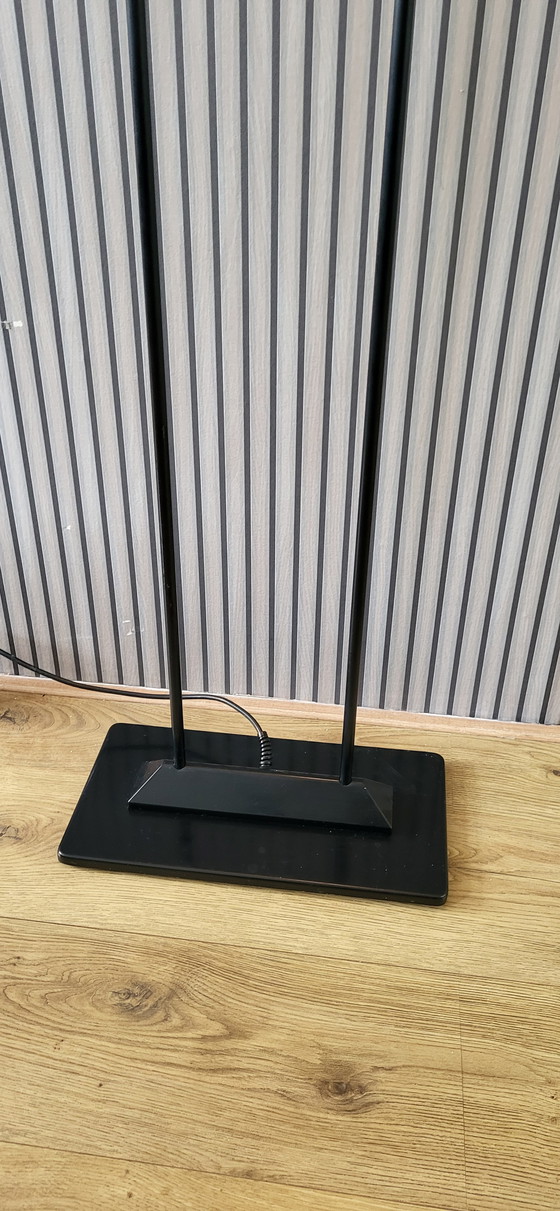 Image 1 of Vintage staande design lamp met glazen kelk