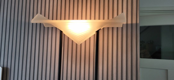 Image 1 of Vintage staande design lamp met glazen kelk