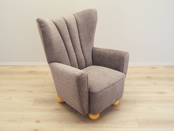 Image 1 of Grijze fauteuil, Scandinavisch ontwerp, Productie: Denemarken