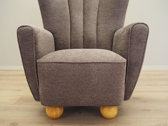 Image 1 of Grijze fauteuil, Scandinavisch ontwerp, Productie: Denemarken