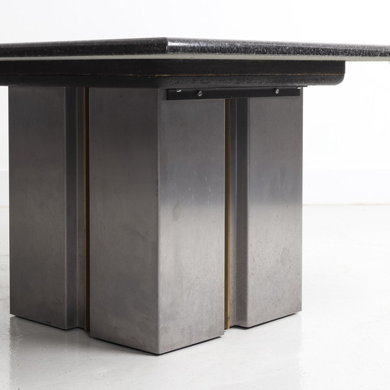 Image 1 of Marmer en metalen design tafel
