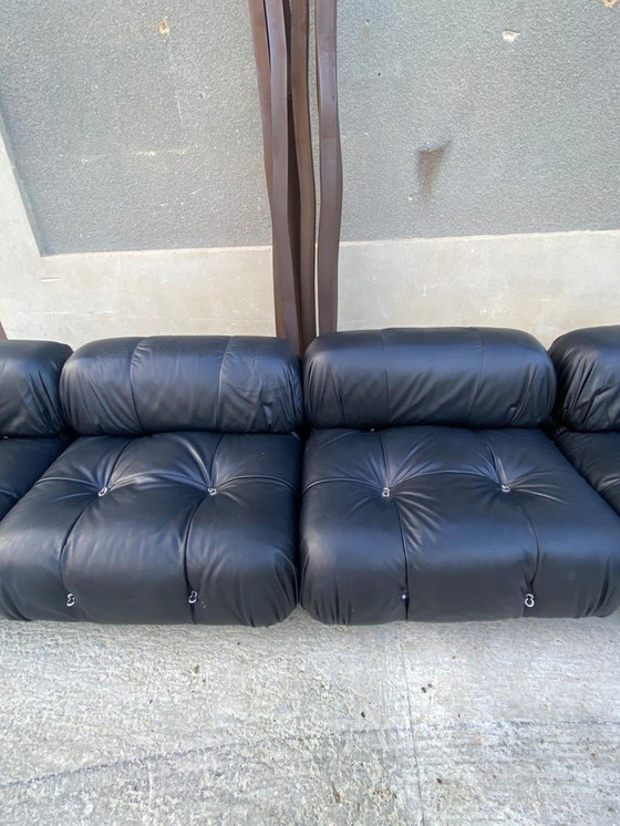 Image 1 of Mario Bellini - Camaleonda Sofa - 1972 Zwart generfd leer