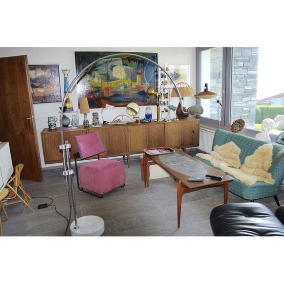 Image 1 of Vintage marmeren vloerlamp voor Bellux, Zwitserland 1970