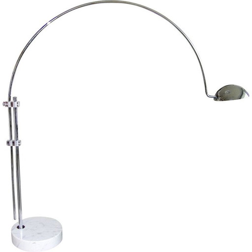 Vintage marmeren vloerlamp voor Bellux, Zwitserland 1970