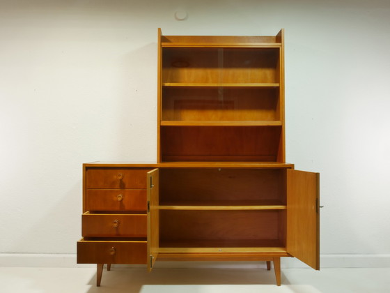 Image 1 of Vintage highboard / boekenkast / vitrinekast, jaren 60, Duitsland