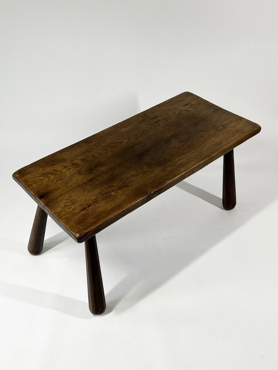 Image 1 of Mid Century Rustieke Houten Salontafel