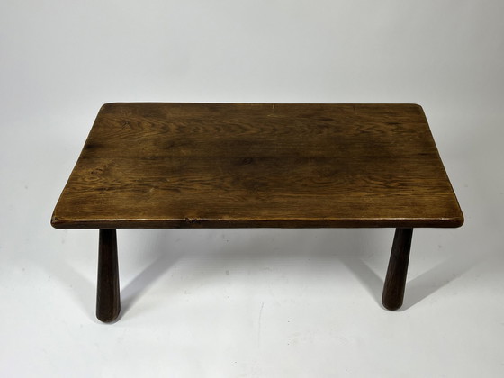 Image 1 of Mid Century Rustieke Houten Salontafel