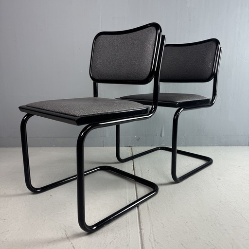 2St Marcel Breuer Cesca Sledestoelen B32 Remake Italy ‘80s