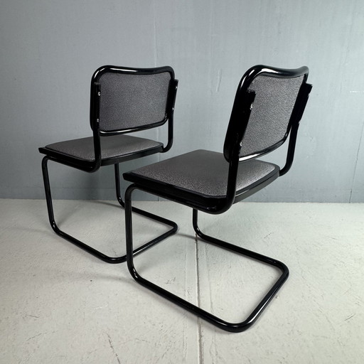 2St Marcel Breuer Cesca Sledestoelen B32 Remake Italy ‘80s