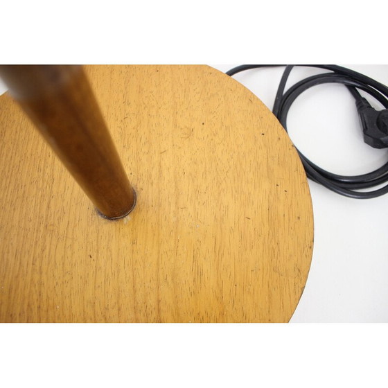 Image 1 of Vintage verstelbare vloerlamp van hout, kunststof en chroom, Tsjecho-Slowakije 1960