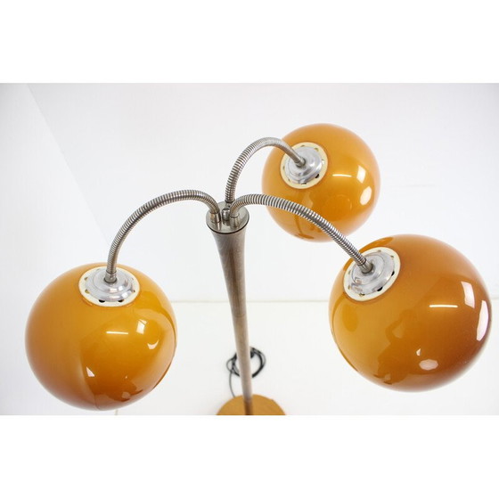 Image 1 of Vintage verstelbare vloerlamp van hout, kunststof en chroom, Tsjecho-Slowakije 1960