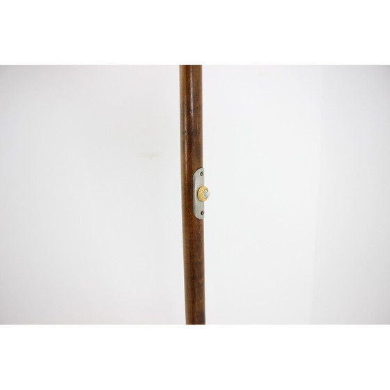 Image 1 of Vintage verstelbare vloerlamp van hout, kunststof en chroom, Tsjecho-Slowakije 1960