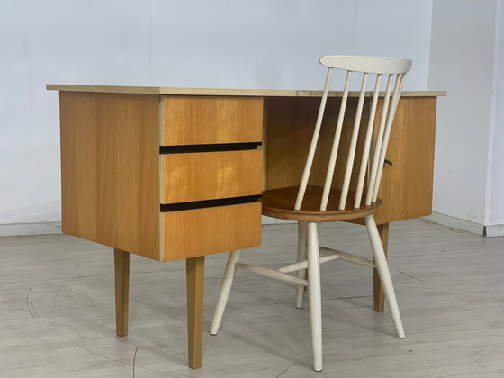 Image 1 of Mid Century bureau bureaustoel bureaustoel vintage