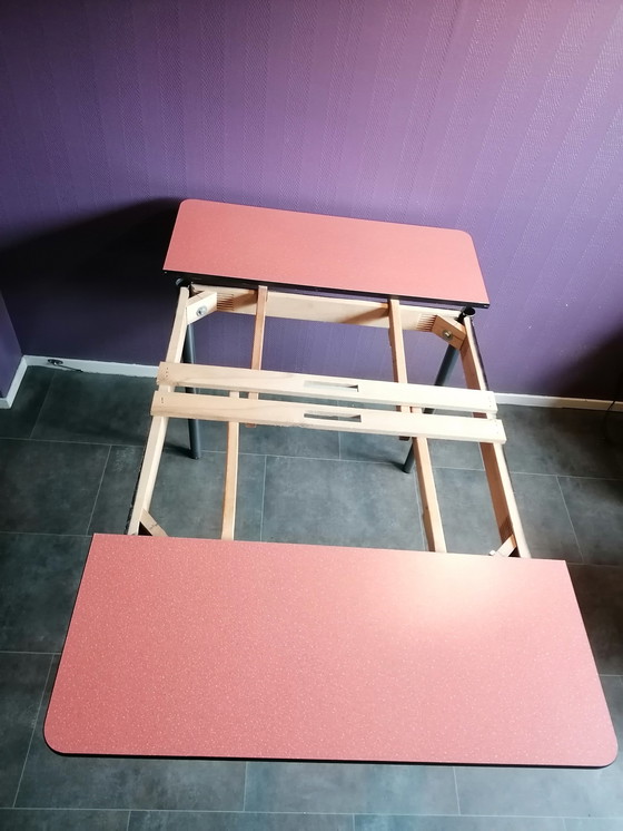 Image 1 of Formica uitschuifbare tafel met stoelen set