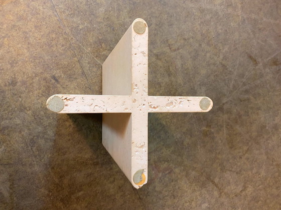 Image 1 of Vintage Travertine salontafel Italië midden van de eeuw 1960 1970