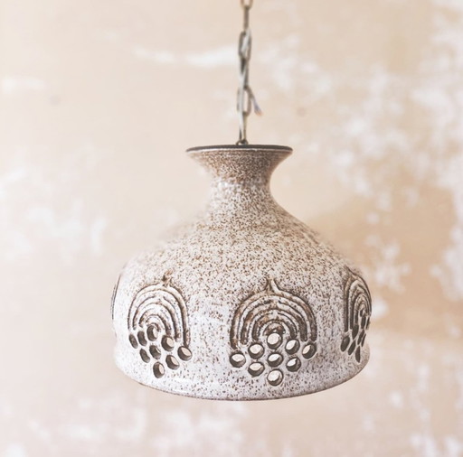 Deense Vintage Keramische Hanglamp