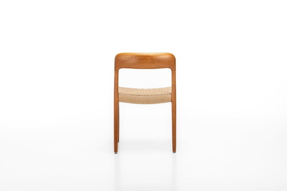 Image 1 of Teakhouten Papercord Eetkamerstoelen door Niels O. Møller voor J.L. Møllers, jaren 1960, set van 8