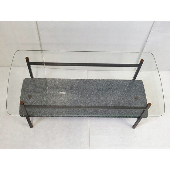 Image 1 of Vintage glazen salontafel, 1950