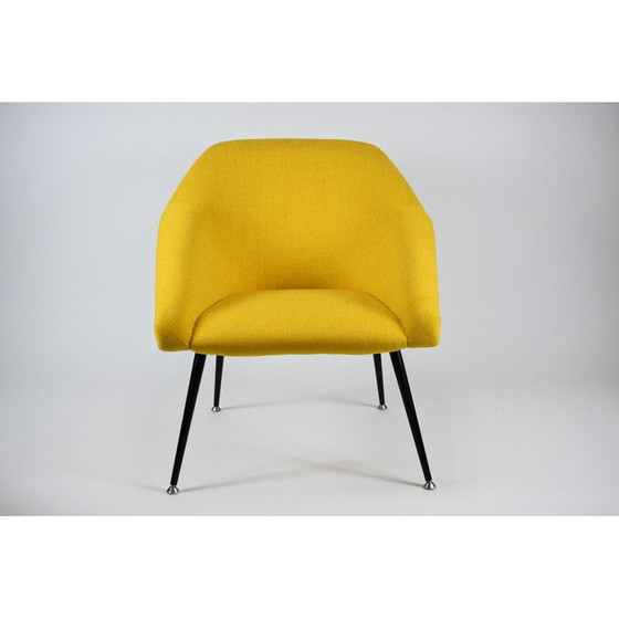 Image 1 of Vintage fauteuil Coquille in gele stof 1960