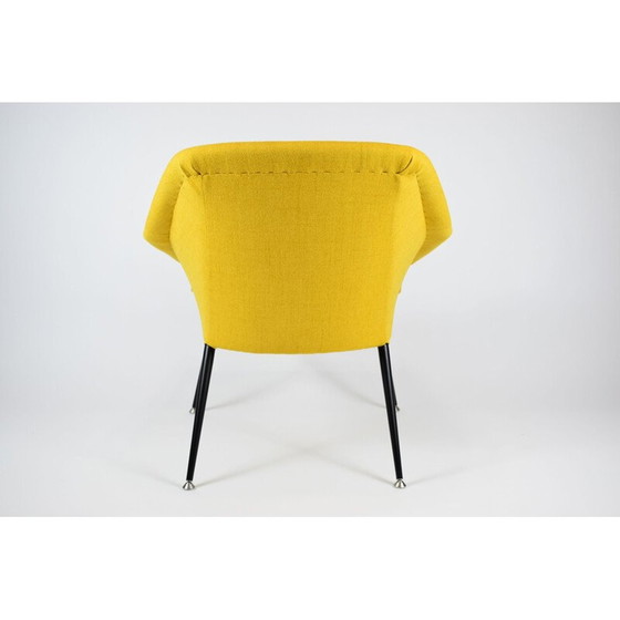 Image 1 of Vintage fauteuil Coquille in gele stof 1960