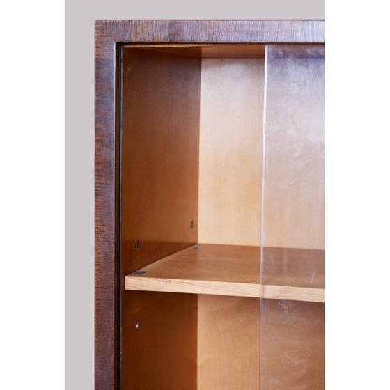 Image 1 of Vintage art deco eiken en stalen boekenkast uit Vichr a Spol, Tsjechië 1930
