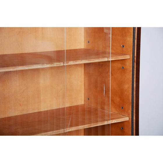 Image 1 of Vintage art deco eiken en stalen boekenkast uit Vichr a Spol, Tsjechië 1930