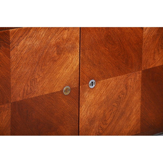 Image 1 of Vintage art deco eiken en stalen boekenkast uit Vichr a Spol, Tsjechië 1930