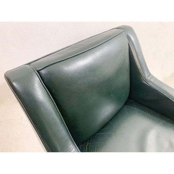 Image 1 of Paar leren fauteuils uit de Mid Century van Emiel Veranneman, 1958