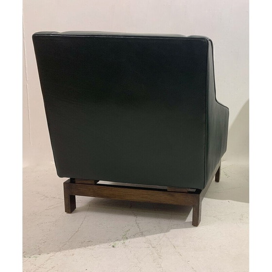 Image 1 of Paar leren fauteuils uit de Mid Century van Emiel Veranneman, 1958