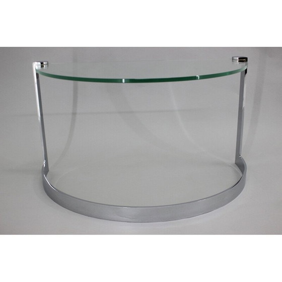 Image 1 of Vintage stalen en glazen salontafel van Friedrich Moller voor Ronald Schmitt Tische, jaren 1980