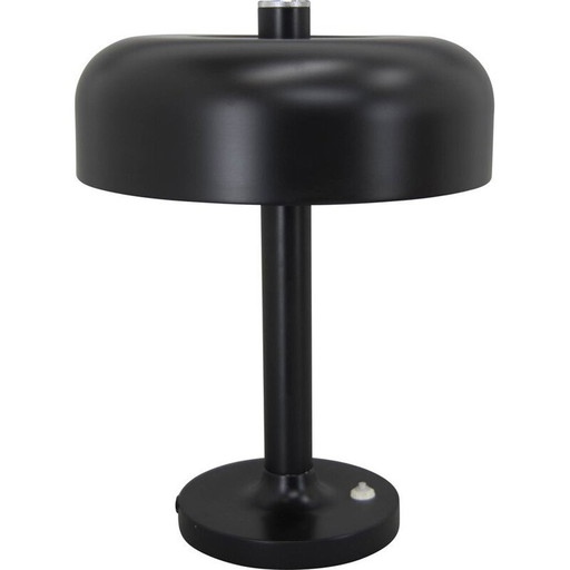 Mid Century zwarte tafellamp van Napako, 1970