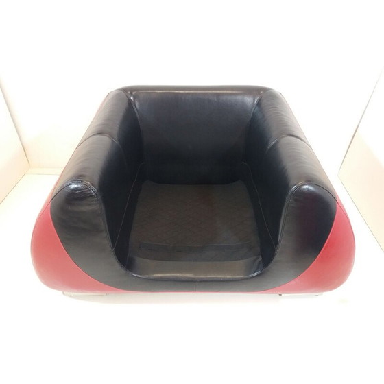 Image 1 of Vintage kalfsleren fauteuil, Tsjecho-Slowakije 1960
