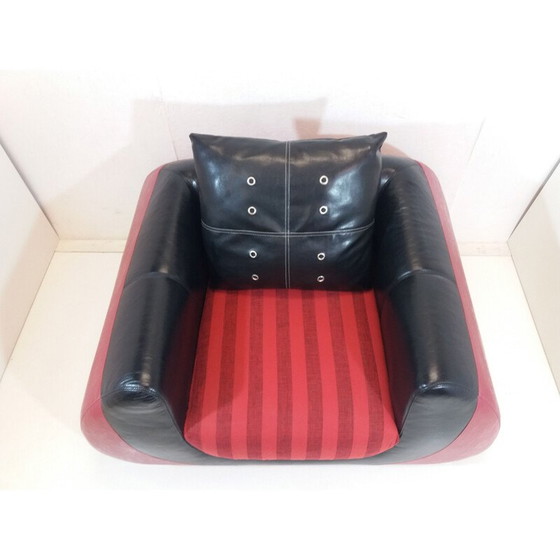 Image 1 of Vintage kalfsleren fauteuil, Tsjecho-Slowakije 1960