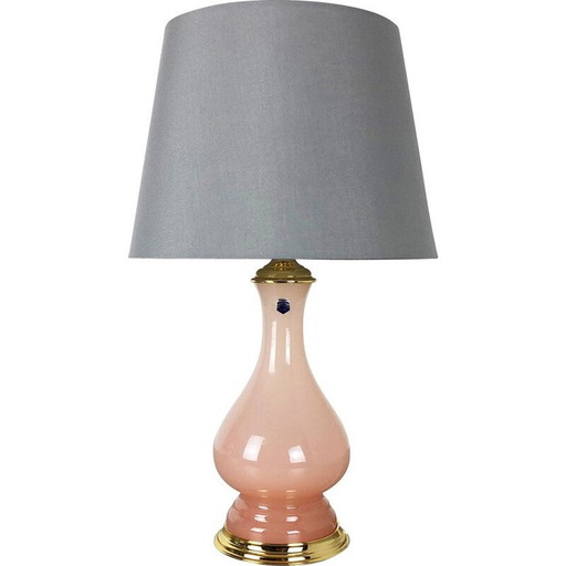 Vintage Nieuwe Oude Voorraad Opaline Murano Glas Tafelbureau Lamp Cenedese Vetri 1960
