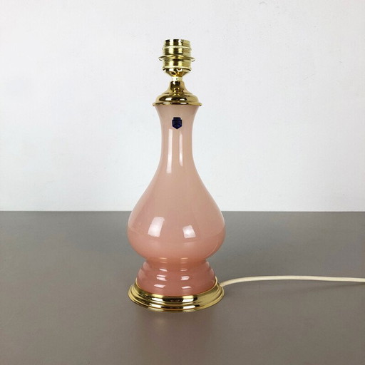 Vintage Nieuwe Oude Voorraad Opaline Murano Glas Tafelbureau Lamp Cenedese Vetri 1960