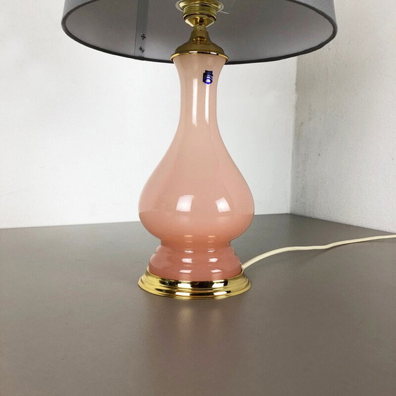 Image 1 of Vintage Nieuwe Oude Voorraad Opaline Murano Glas Tafelbureau Lamp Cenedese Vetri 1960