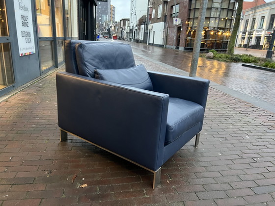 Image 1 of Linteloo Metropolitan Fauteuil blauw Leer