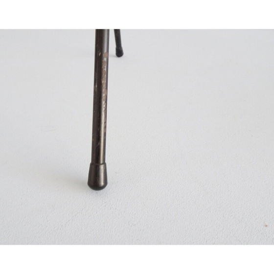 Image 1 of Vintage metalen en rotan tijdschriftenrek in de vorm van een touw