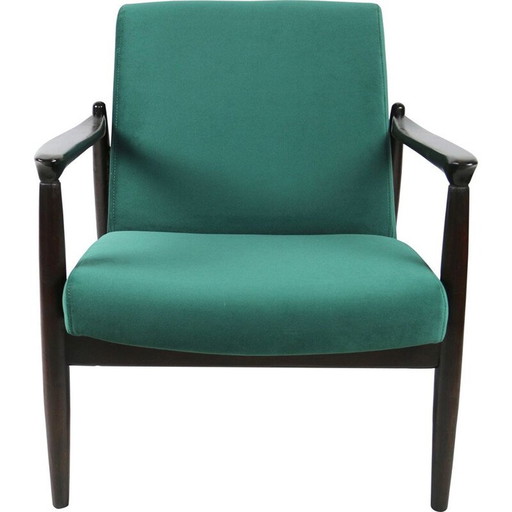 Vintage groene Gfm-64 fauteuil van Edmund Homa, 1970