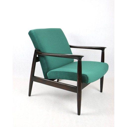 Vintage groene Gfm-64 fauteuil van Edmund Homa, 1970