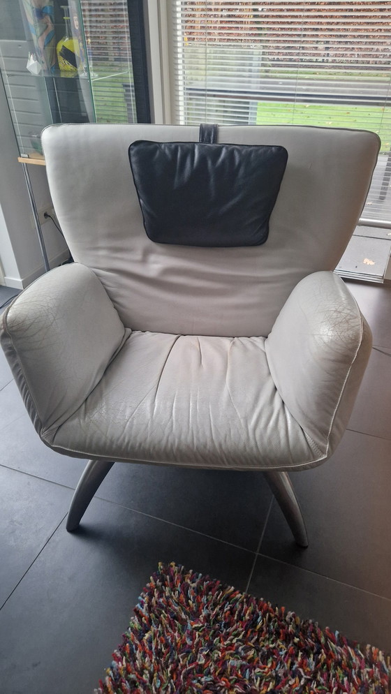 Image 1 of Leolux Panta Rhei Creme Leer Fauteuil