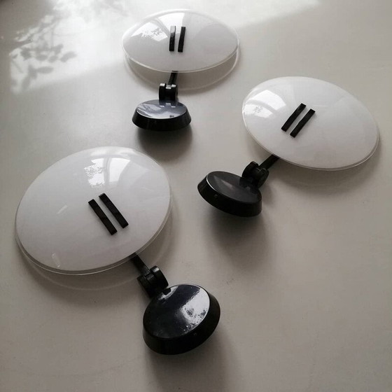 Image 1 of Set van 3 vintage wandlampen door Bruno Gecchelin voor Oluce 1980