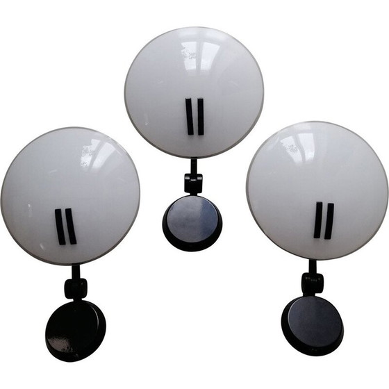 Image 1 of Set van 3 vintage wandlampen door Bruno Gecchelin voor Oluce 1980