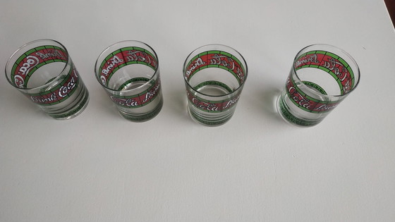 Image 1 of Vintage Set Coca Cola 'Glas In Lood ('Style'. 
