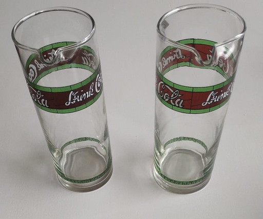 Vintage Set Coca Cola 'Glas In Lood ('Style'. 